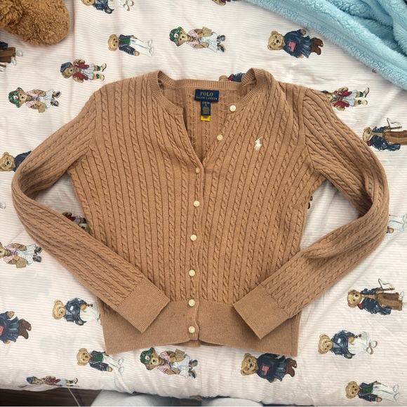 Polo Ralph Lauren Sweaters - Ralph Lauren Tan Cardigan
